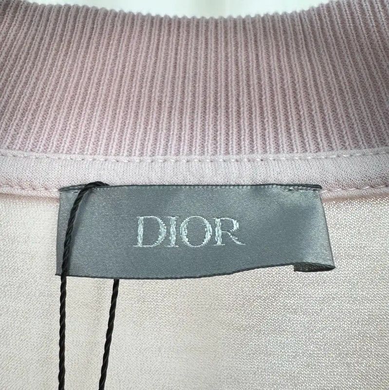 Dior Dior Long Sleeve Pink Embroidered Polo Shirt 0089 Size US L / EU 52-54 / 3 - 5 Thumbnail