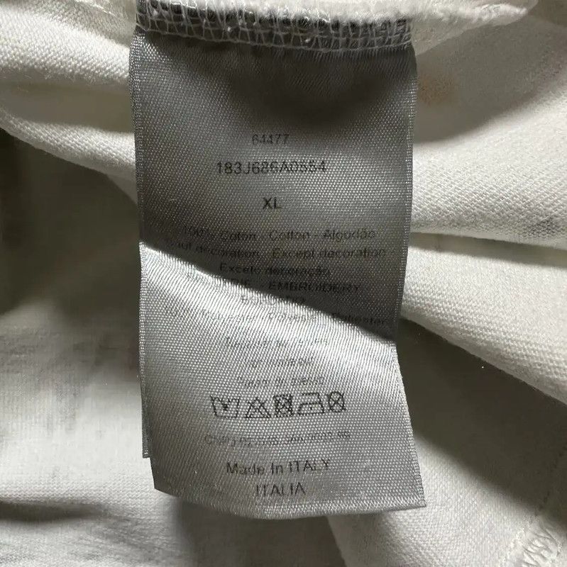 Dior Dior Men's White Embroidered Cotton Long Sleeve T-Shirt 0089 Size US XL / EU 56 / 4 - 5 Thumbnail