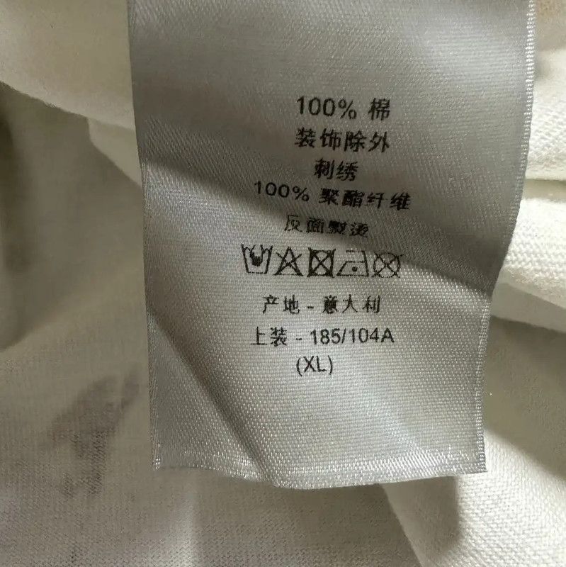 Dior Dior Men's White Embroidered Cotton Long Sleeve T-Shirt 0089 Size US XL / EU 56 / 4 - 6 Thumbnail