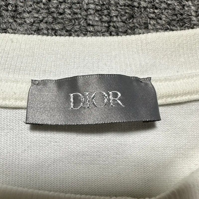 Dior Dior Men's White Embroidered Cotton Long Sleeve T-Shirt 0089 Size US XL / EU 56 / 4 - 2 Thumbnail