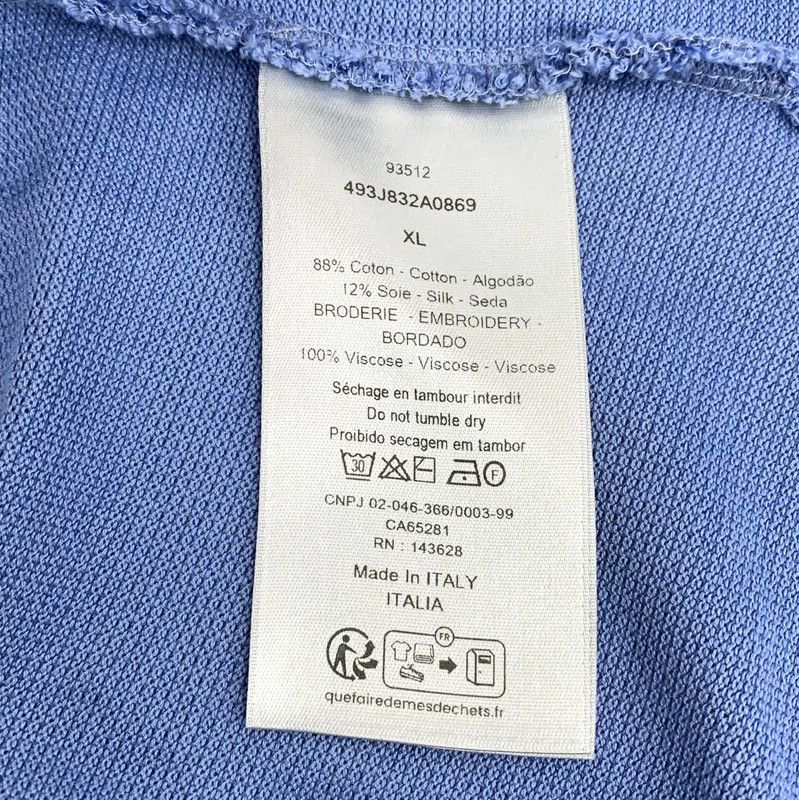 Dior Dior Men's Polo Shirt in Blue 0089 Size US XL / EU 56 / 4 - 6 Thumbnail