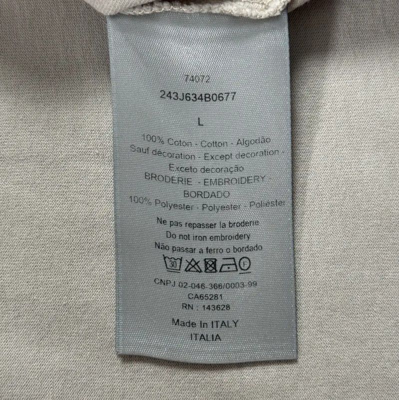 Dior Dior Men's Cotton T-Shirt in Light Brown 0089 Size US L / EU 52-54 / 3 - 4 Thumbnail