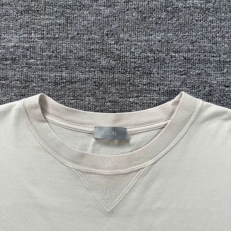 Dior Dior Men's Cotton T-Shirt in Light Brown 0089 Size US L / EU 52-54 / 3 - 3 Thumbnail