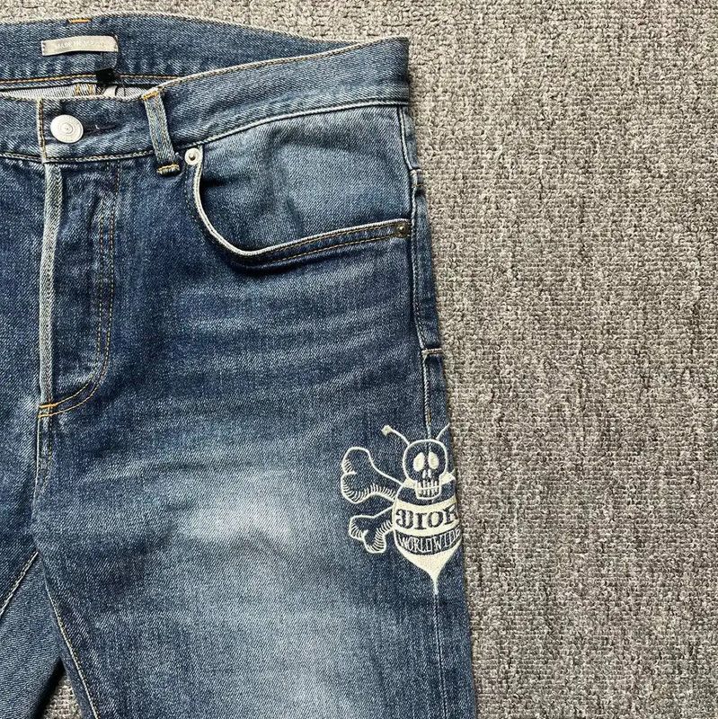 Dior Dior Blue Cotton Casual Pants for Men 0089 Size US 32 / EU 48 - 3 Thumbnail