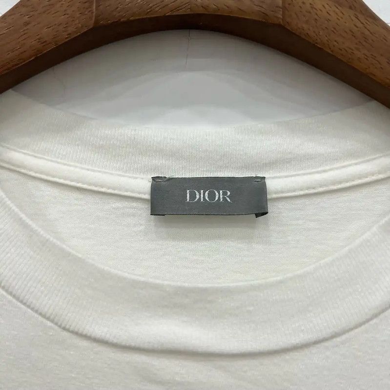 Dior Dior White Men's T-Shirt with Floral Prints 0089 Size US M / EU 48-50 / 2 - 5 Thumbnail
