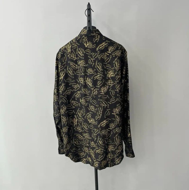 Dior Dior Black Silk Long Sleeve Shirt 0089 Size US M / EU 48-50 / 2 - 2 Thumbnail