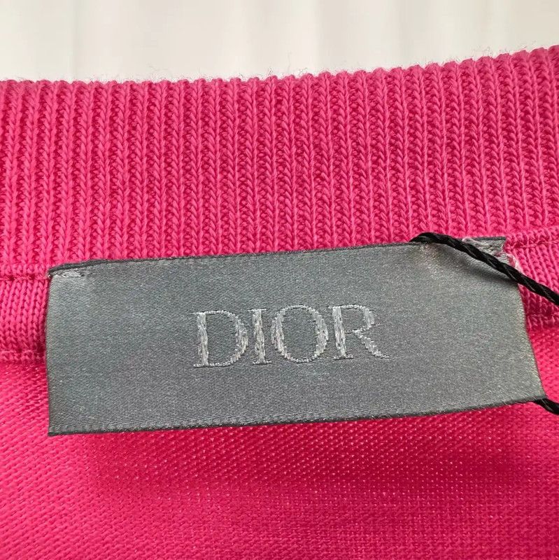 Dior Dior Summer Pink Cotton Embroidered Logo T-Shirt 0089 Size US L / EU 52-54 / 3 - 5 Thumbnail
