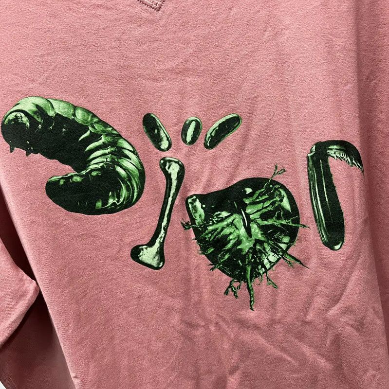 Dior Dior Men's Pink Cotton Graphic Tee 0089 Size US M / EU 48-50 / 2 - 3 Thumbnail