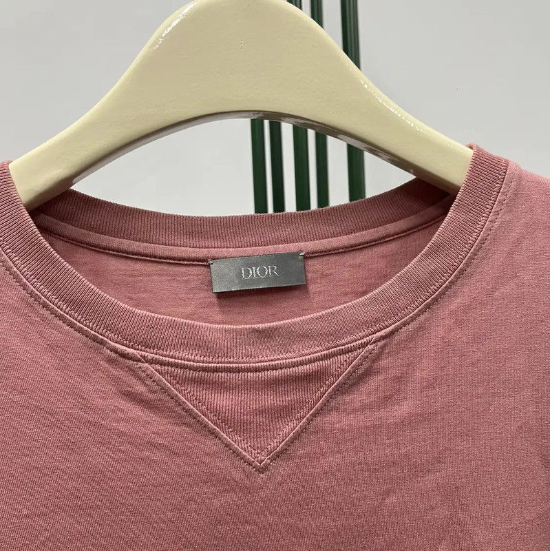 Dior Dior Men's Pink Cotton Graphic Tee 0089 Size US M / EU 48-50 / 2 - 4 Thumbnail