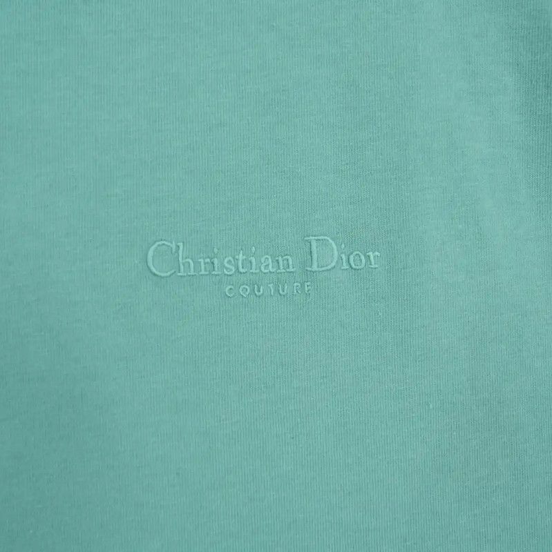 Dior Dior Green Logo Embroidered Short Sleeve T-Shirt 0089 Size US L / EU 52-54 / 3 - 4 Thumbnail