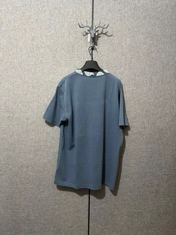 Dior Dior Blue Cotton Embroidered Logo T-Shirt 0089 Size US M / EU 48-50 / 2 - 2 Thumbnail