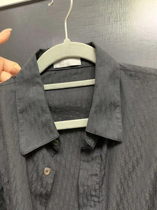 Dior Dior Men's Black Silk Blend Long Sleeve Shirt 0089 Size US S / EU 44-46 / 1 - 4 Thumbnail