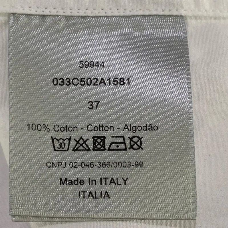 Dior Dior White Cotton Graphic Short Sleeve Shirt 0089 Size US S / EU 44-46 / 1 - 6 Thumbnail