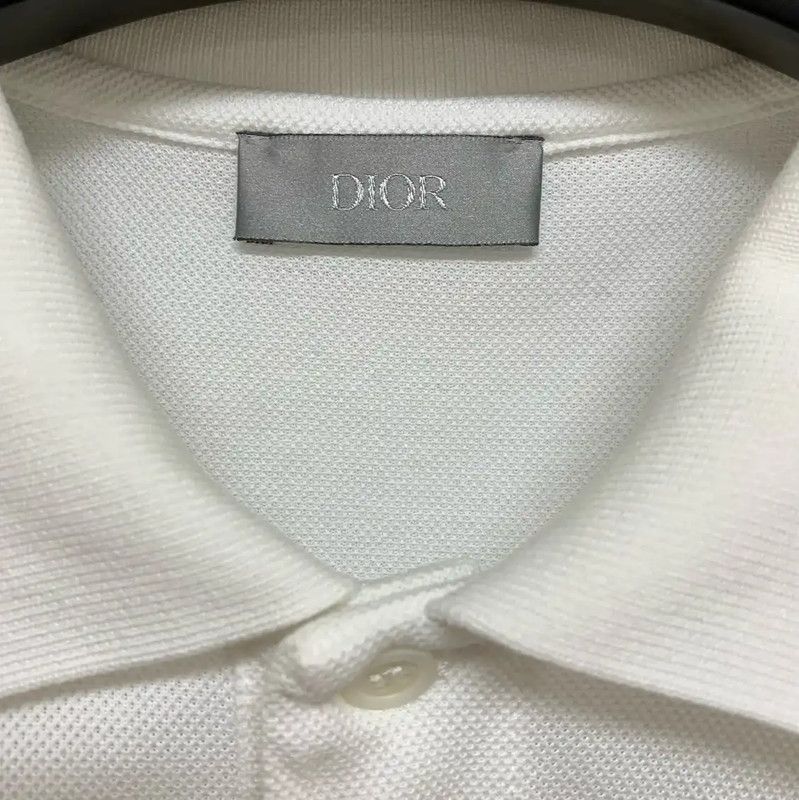 Dior Dior White Cotton Men's Polo Shirt 0089 Size US M / EU 48-50 / 2 - 2 Thumbnail