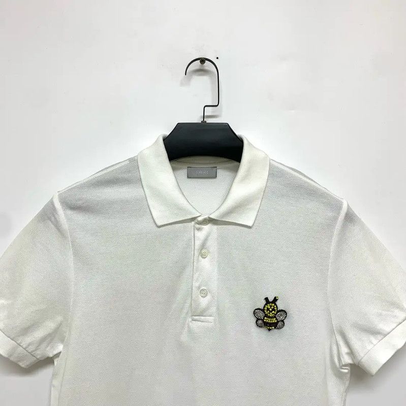 Dior Dior White Cotton Men's Polo Shirt 0089 Size US M / EU 48-50 / 2 - 3 Thumbnail