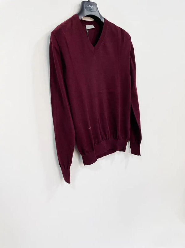 Dior Dior Merlot Wool Men's Pullover Sweater 0089 Size US XS / EU 42 / 0 - 3 Thumbnail