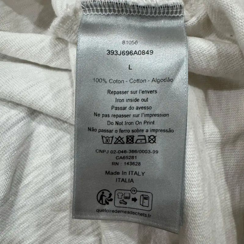 Dior Dior White Cotton Men's T-Shirt 0089 Size US L / EU 52-54 / 3 - 5 Thumbnail