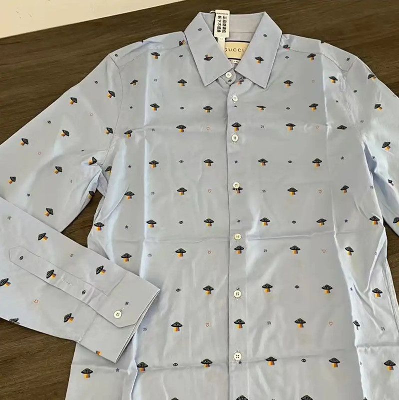 Dior Dior Light Blue Cotton Embroidered Men's Shirt 0089 Size US M / EU 48-50 / 2 - 8 Thumbnail