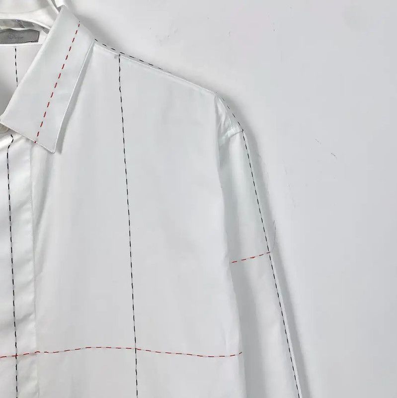 Dior Dior White Cotton Men's Long Sleeve Shirt 0089 Size US M / EU 48-50 / 2 - 3 Thumbnail