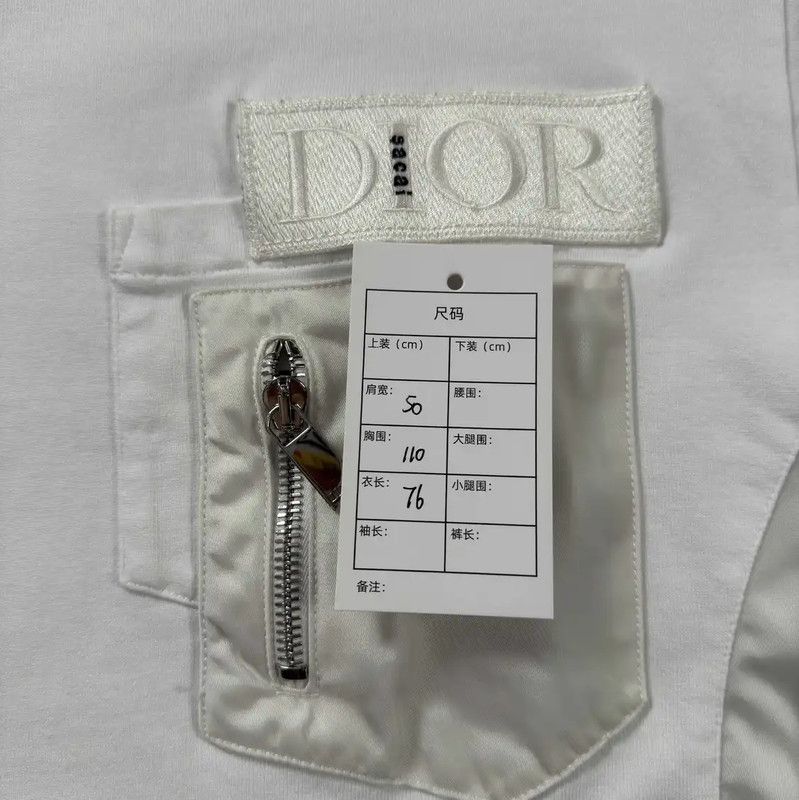 Dior Dior White Cotton Men's T-Shirt 0089 Size US L / EU 52-54 / 3 - 5 Thumbnail