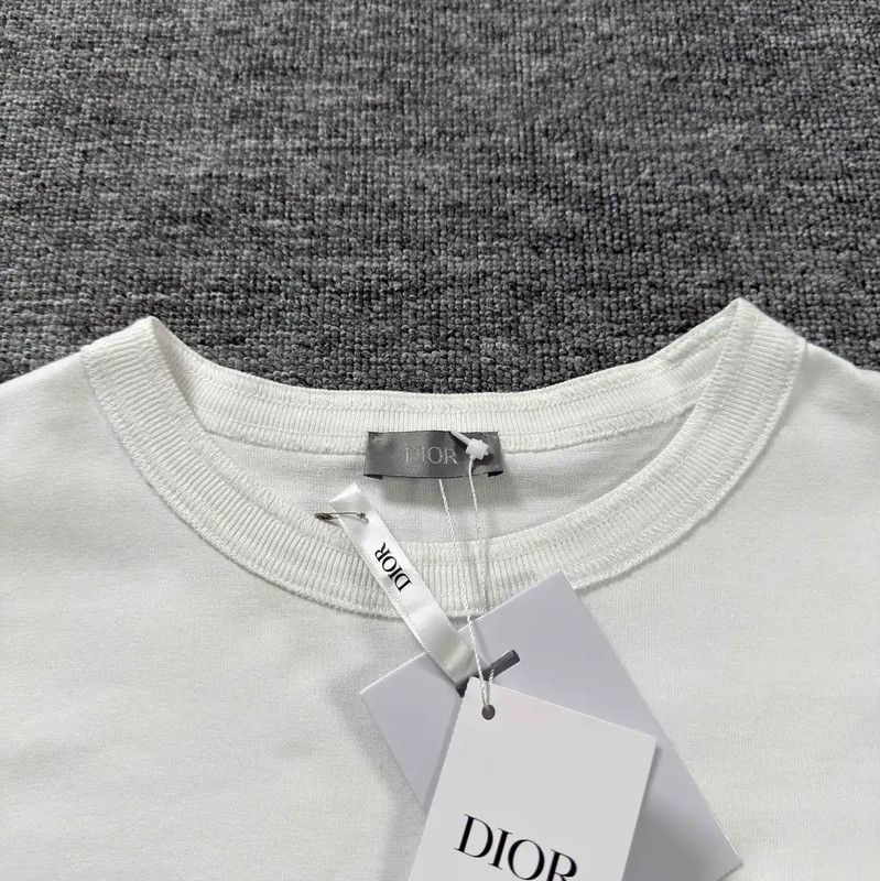 Dior Dior White Cotton Men's T-Shirt 0089 Size US L / EU 52-54 / 3 - 3 Thumbnail