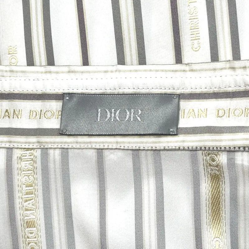 Dior Dior Men's Silk Blend Long Sleeve Shirt 0089 Size US M / EU 48-50 / 2 - 4 Thumbnail