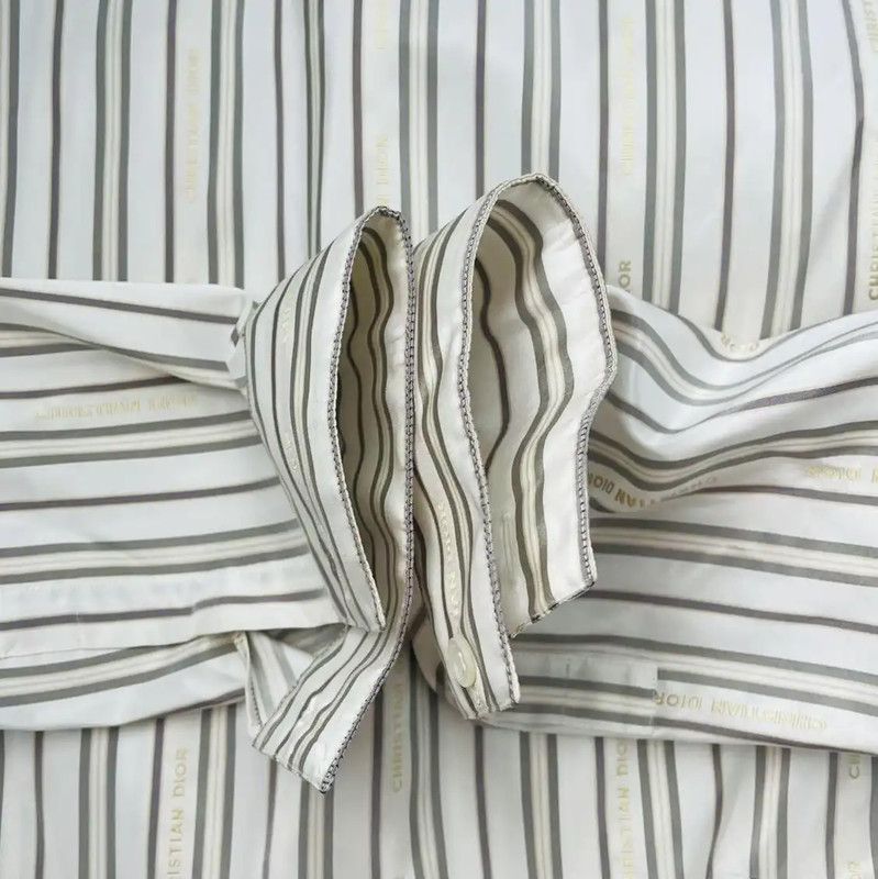 Dior Dior Men's Silk Blend Long Sleeve Shirt 0089 Size US M / EU 48-50 / 2 - 6 Thumbnail
