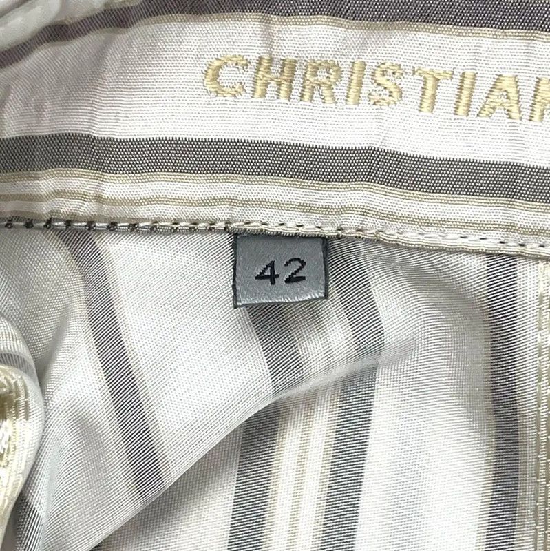 Dior Dior Men's Silk Blend Long Sleeve Shirt 0089 Size US M / EU 48-50 / 2 - 5 Thumbnail