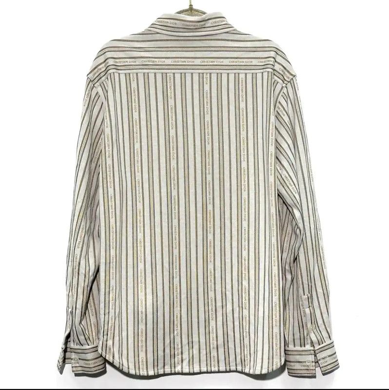 Dior Dior Men's Silk Blend Long Sleeve Shirt 0089 Size US M / EU 48-50 / 2 - 3 Thumbnail