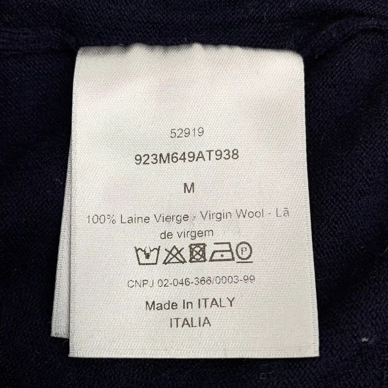 Dior Dior Men's Navy Wool Sweatshirt 0089 Size US M / EU 48-50 / 2 - 7 Thumbnail
