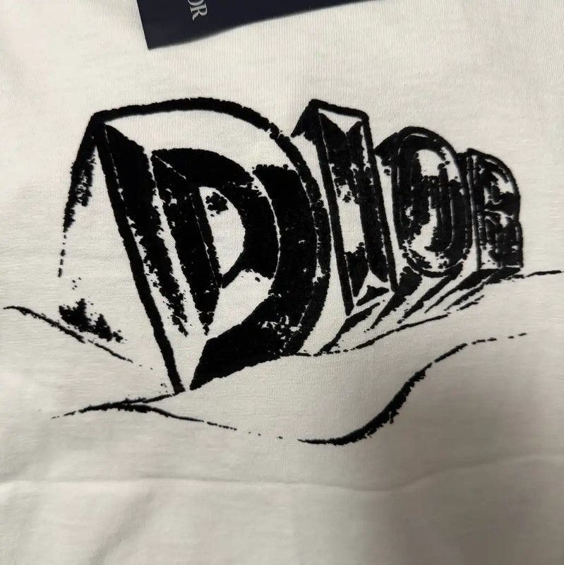 Dior Dior Men's White Cotton Logo T-Shirt 0089 Size US M / EU 48-50 / 2 - 5 Thumbnail