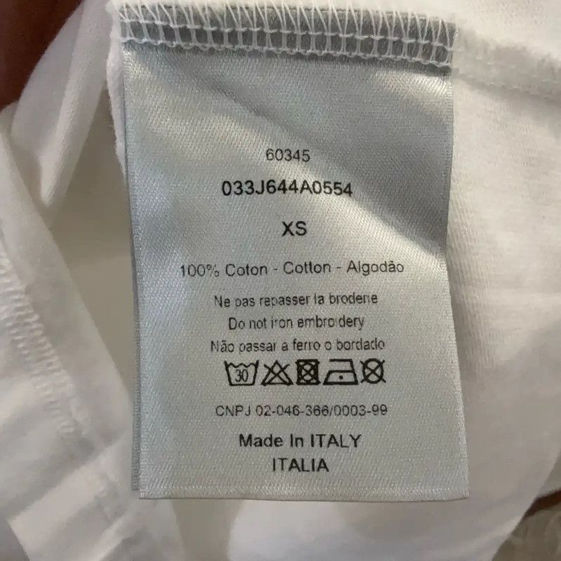 Dior Dior White Cotton Embroidered Men's T-Shirt 0089 Size US XS / EU 42 / 0 - 4 Thumbnail