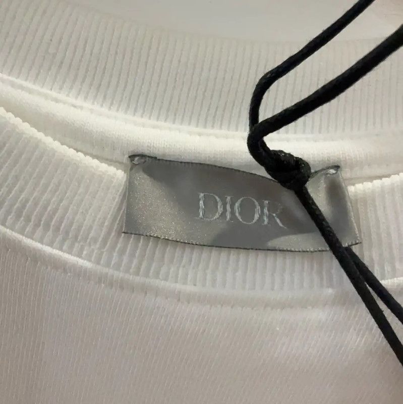 Dior Dior White Cotton Embroidered Men's T-Shirt 0089 Size US XS / EU 42 / 0 - 3 Thumbnail