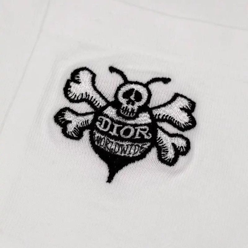 Dior Dior White Cotton Embroidered Men's T-Shirt 0089 Size US XS / EU 42 / 0 - 2 Thumbnail