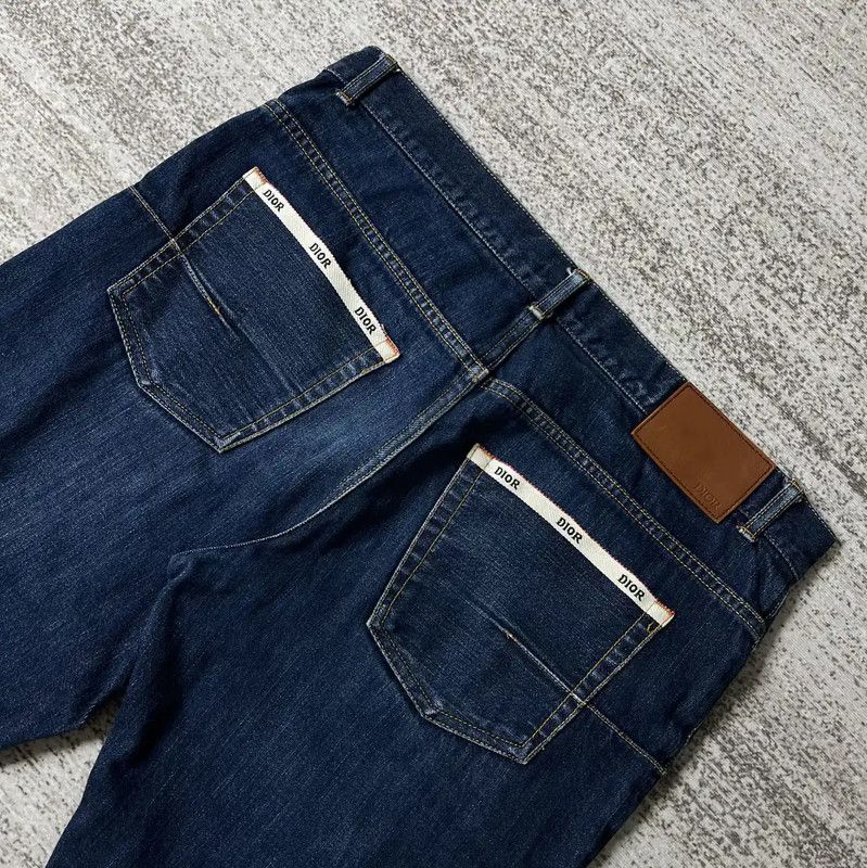 Dior Dior XL Blue Cotton Embroidered Casual Pants 0089 Size US 40 / EU 56 - 5 Thumbnail