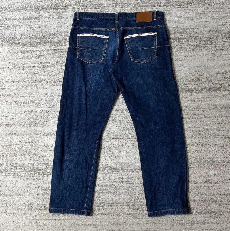 Dior Dior XL Blue Cotton Embroidered Casual Pants 0089 Size US 40 / EU 56 - 2 Thumbnail