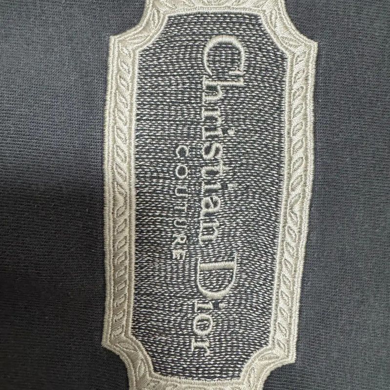 Dior Dior Gray Cotton Embroidered Logo Men's T-Shirt 0089 Size US M / EU 48-50 / 2 - 3 Thumbnail