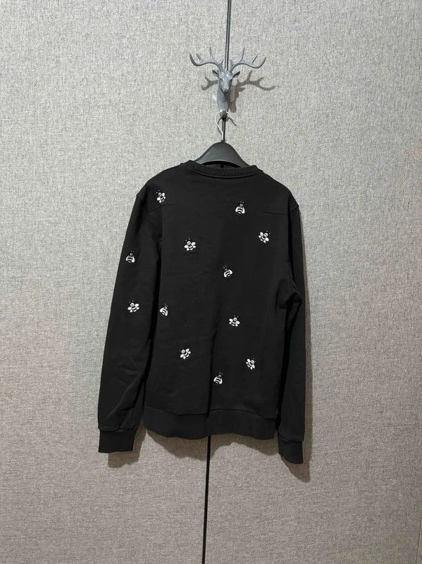 Dior Dior Black Embroidered Logo Sweatshirt for Men 0089 Size US M / EU 48-50 / 2 - 2 Thumbnail