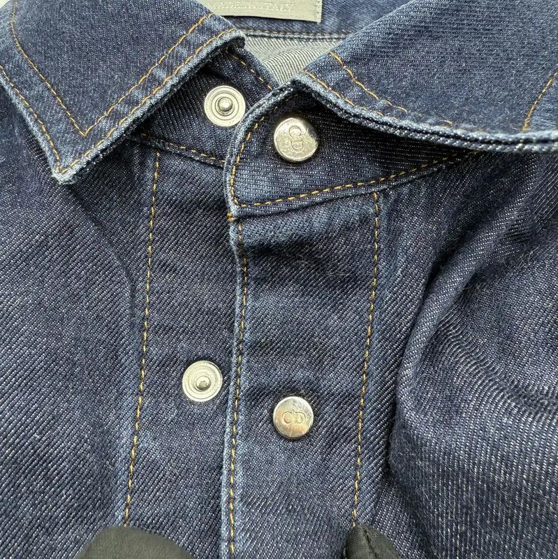 Dior Dior Deep Blue Cotton Long Sleeve Shirt 0089 Size US S / EU 44-46 / 1 - 4 Thumbnail