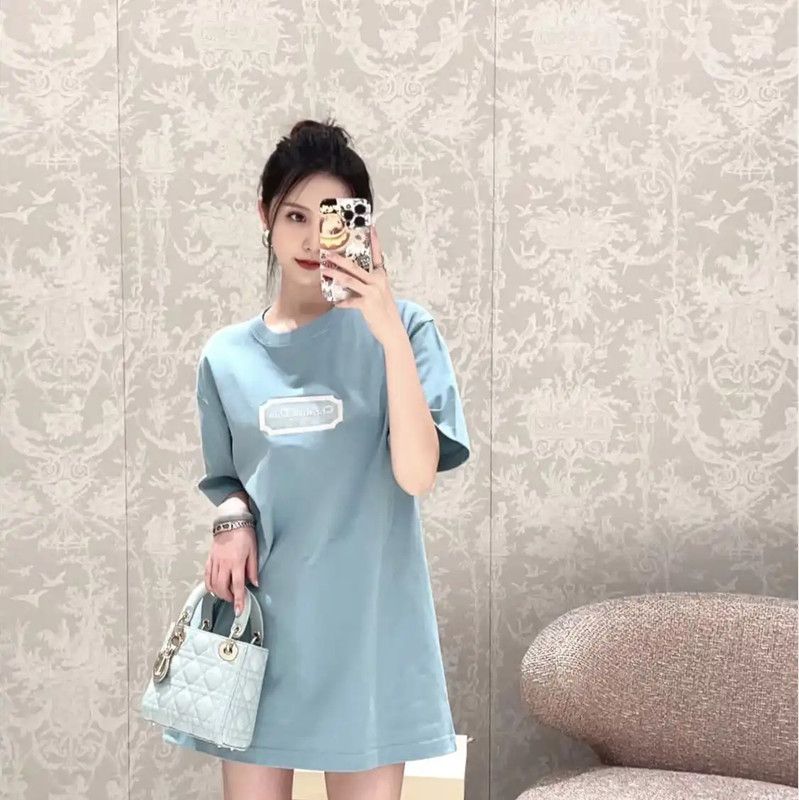 Dior Dior Blue Cotton Embroidered Stripe Short Sleeve Tee 0089 Size US XXL / EU 58 / 5 - 7 Thumbnail