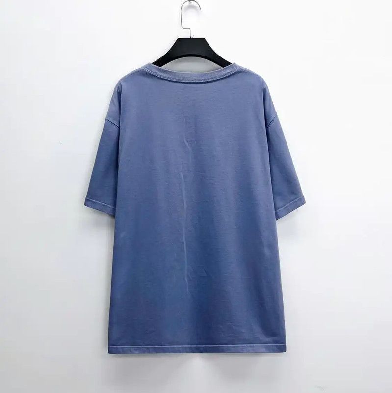 Dior Dior Blue Cotton Embroidered Stripe Short Sleeve Tee 0089 Size US XXL / EU 58 / 5 - 2 Thumbnail