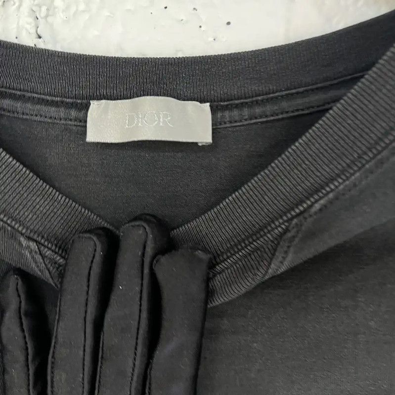 Dior Dior Black Cotton T-Shirt in XL Size 0089 Size US XL / EU 56 / 4 - 4 Thumbnail
