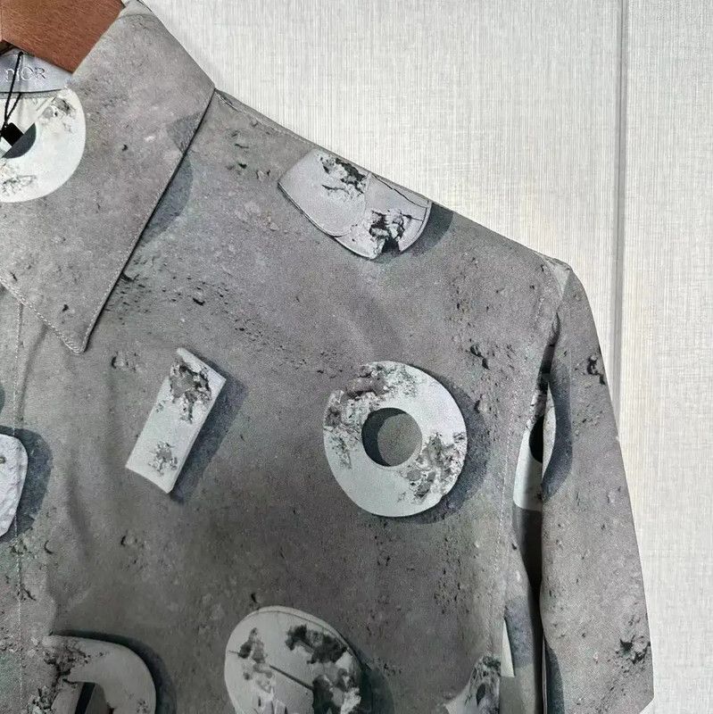 Dior Dior Men's Gray Printed Shirt 0089 Size US S / EU 44-46 / 1 - 3 Thumbnail