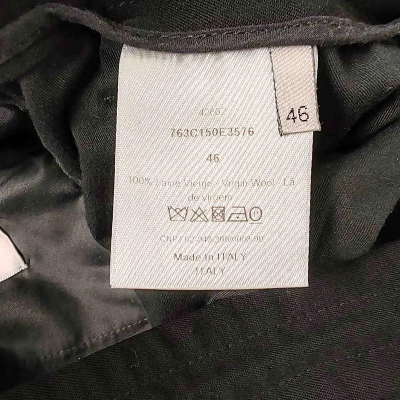 Dior Dior Men's Casual Black Wool Pants 0089 Size US 32 / EU 48 - 6 Thumbnail