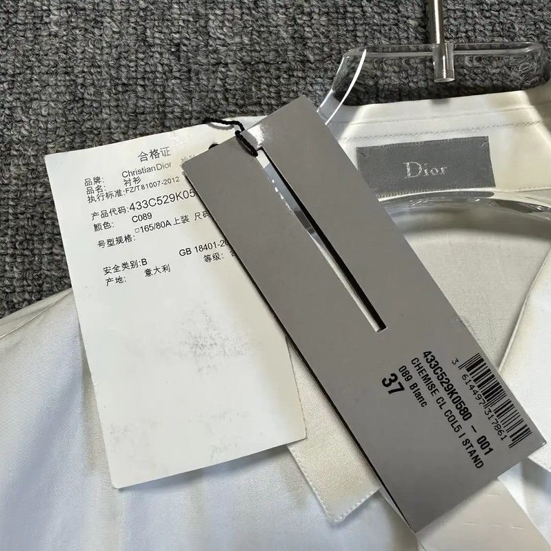 Dior Dior White Cotton Long Sleeve Shirt for Men 0089 Size US S / EU 44-46 / 1 - 4 Thumbnail