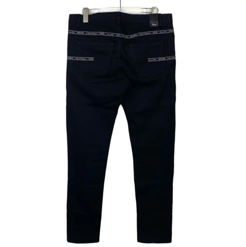 Dior Dior Men's Casual Black Cotton Pants 0089 Size US 26 / EU 42 - 2 Thumbnail
