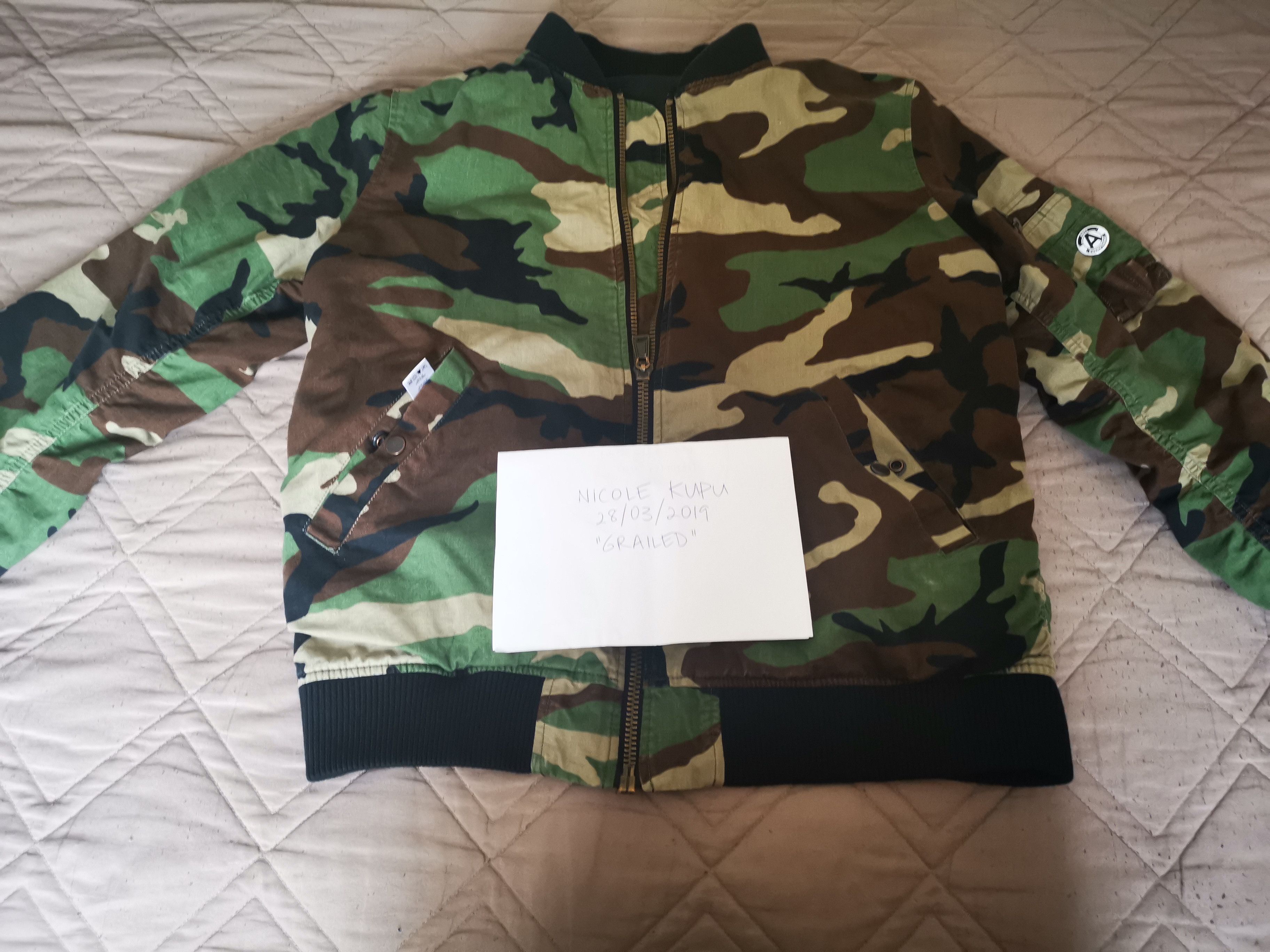 Supreme Reversible Cotton MA-1 Woodland Camo