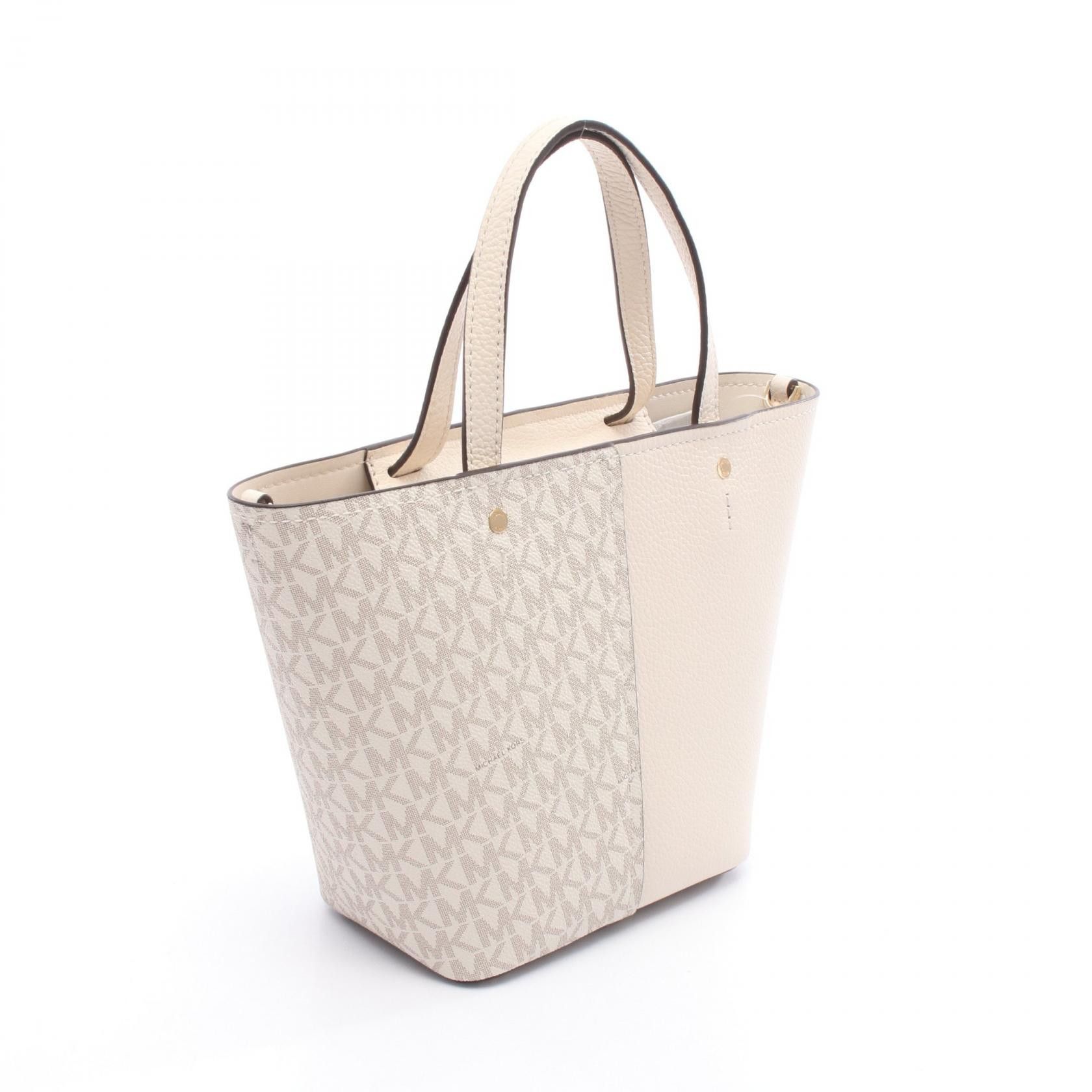 Michael Kors Michael Kors Michael Kors FLORA Leather PVC Coated Canvas 2way Tote Bag Leather Tote Bag 32T5GFFC1B132 DUTY FREE for USA Size ONE SIZE - 2 Thumbnail