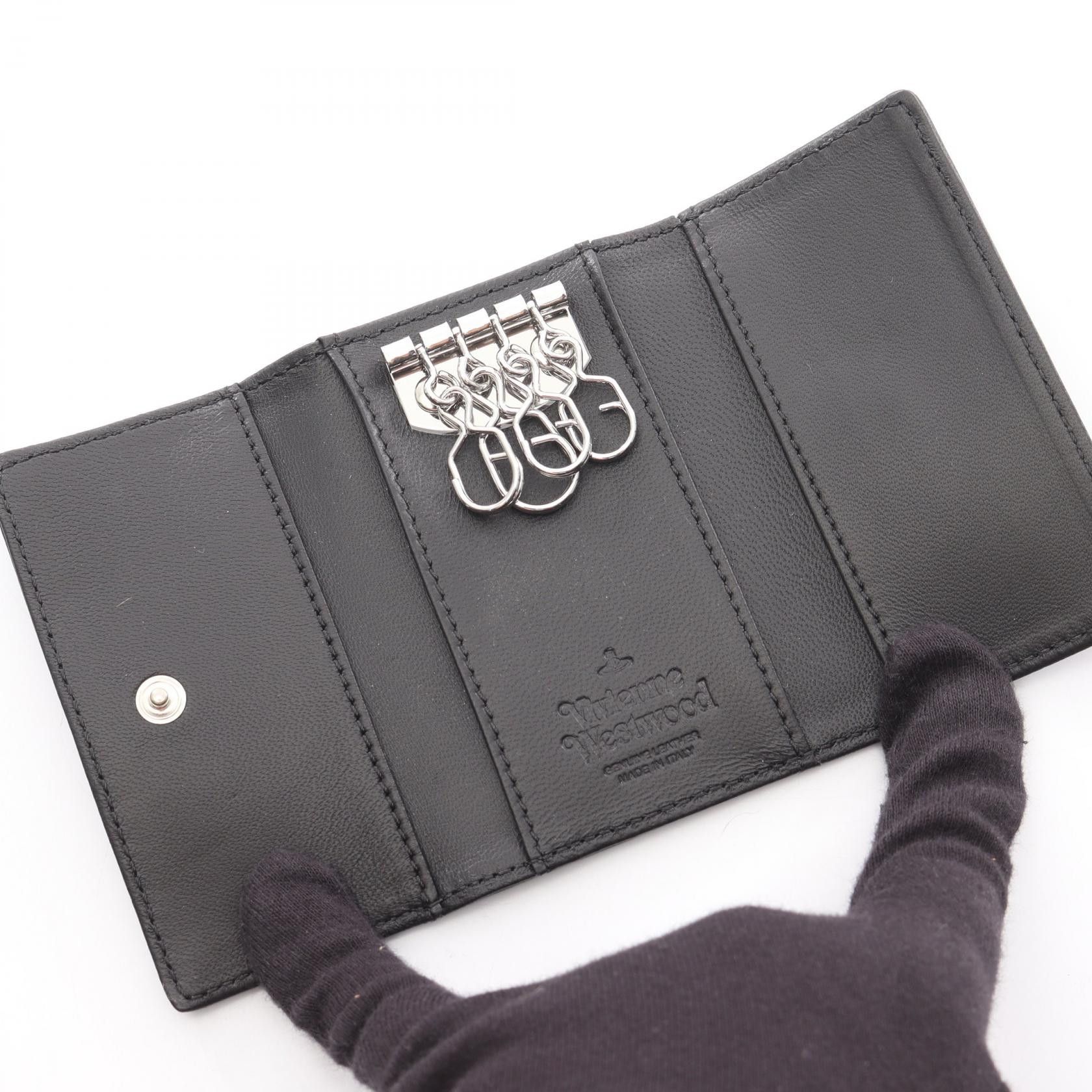 Vivienne Westwood Vivienne Westwood Vivienne Westwood Orb Leather Key Case Leather Key case 51020001L001LN403 DUTY FREE for USA Size ONE SIZE - 3 Thumbnail