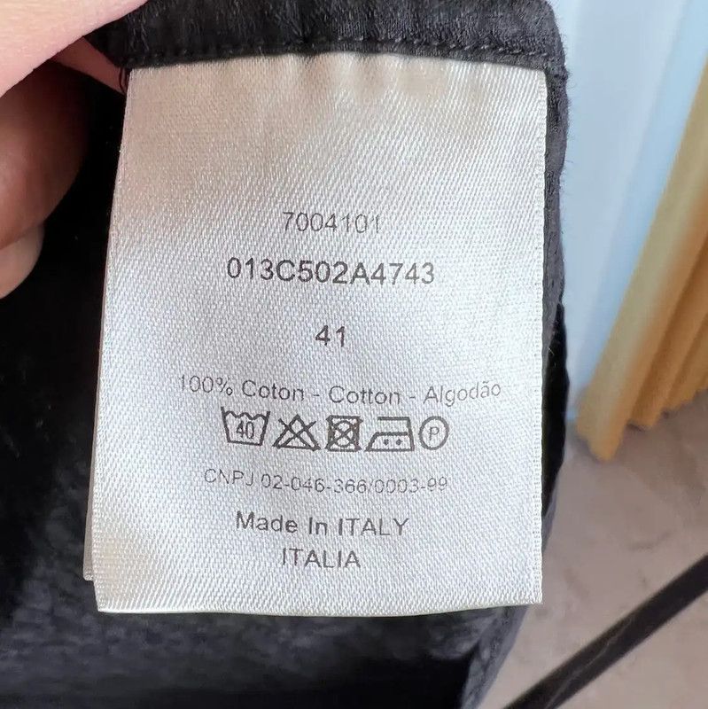 Dior Dior Black Cotton Long Sleeve Shirt 0089 Size US L / EU 52-54 / 3 - 4 Thumbnail
